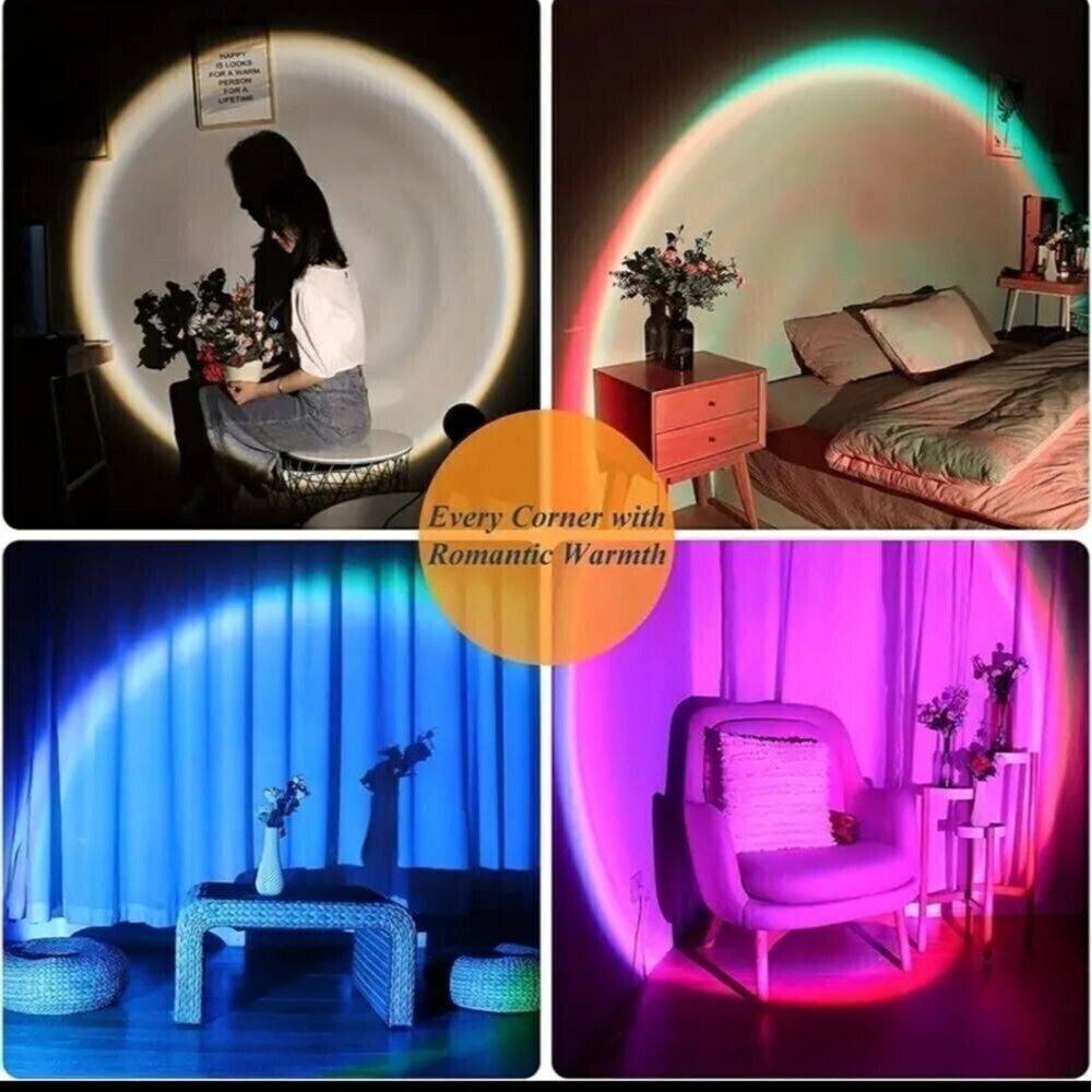 Sunset Lamp Projection, Remote Control 16 Colors Changing Projector LED  NWT